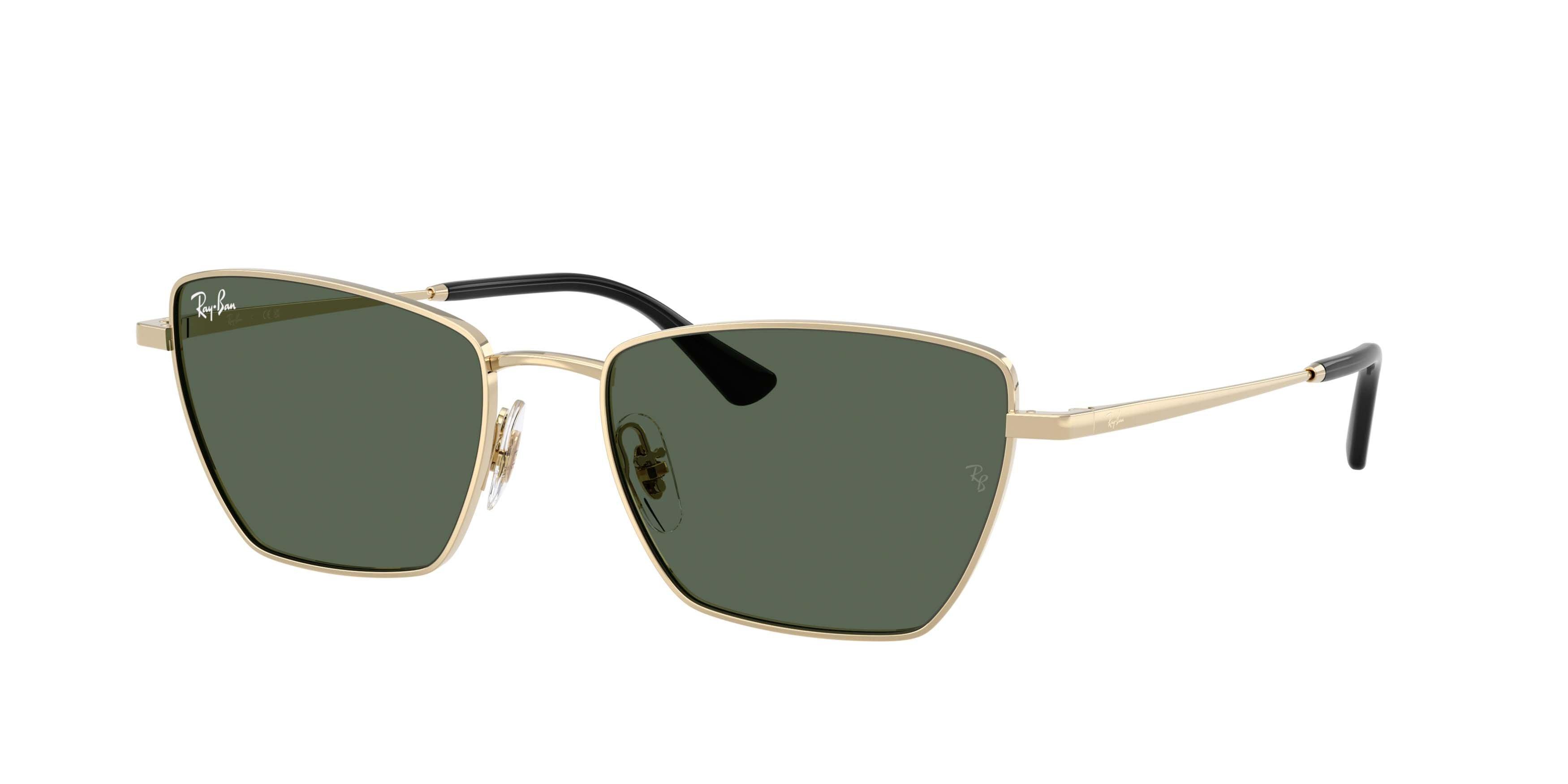 Ray-Ban Drea Bio-Based Dark Green Sunglasses - Polished Pale Gold - GOLD/GREEN
